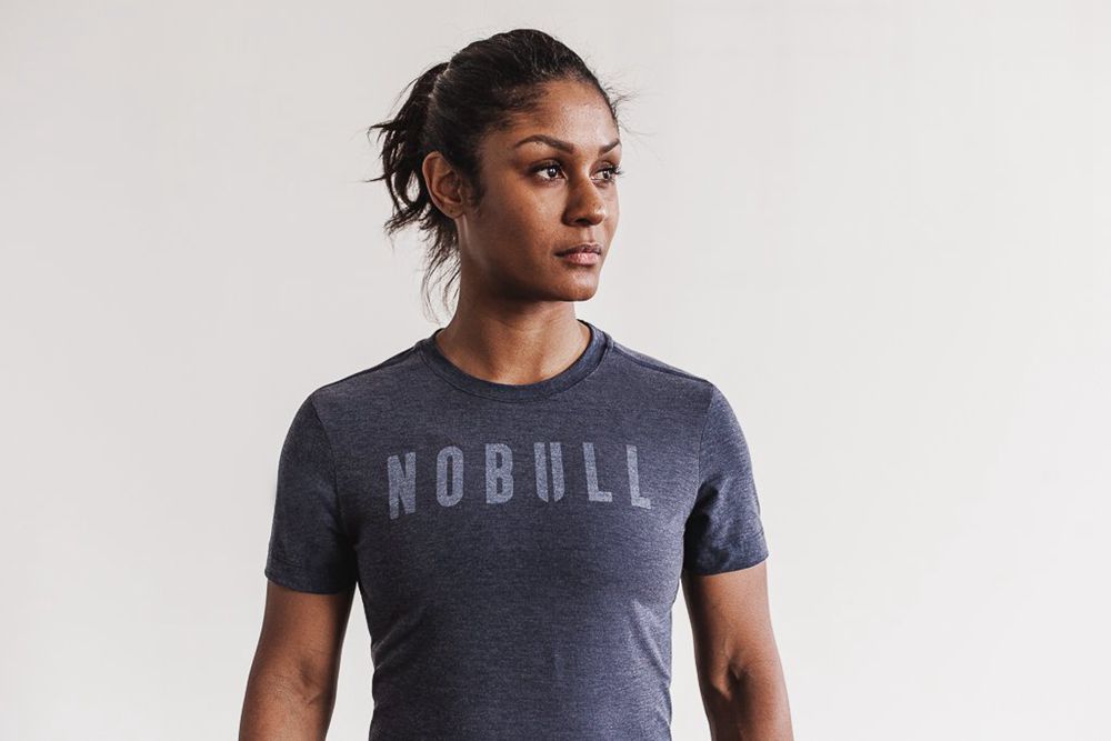 T-Shirts NOBULL Femme Bleu Marine - NOBULL,France (3270-FPZUI)